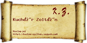 Kuchár Zoltán névjegykártya